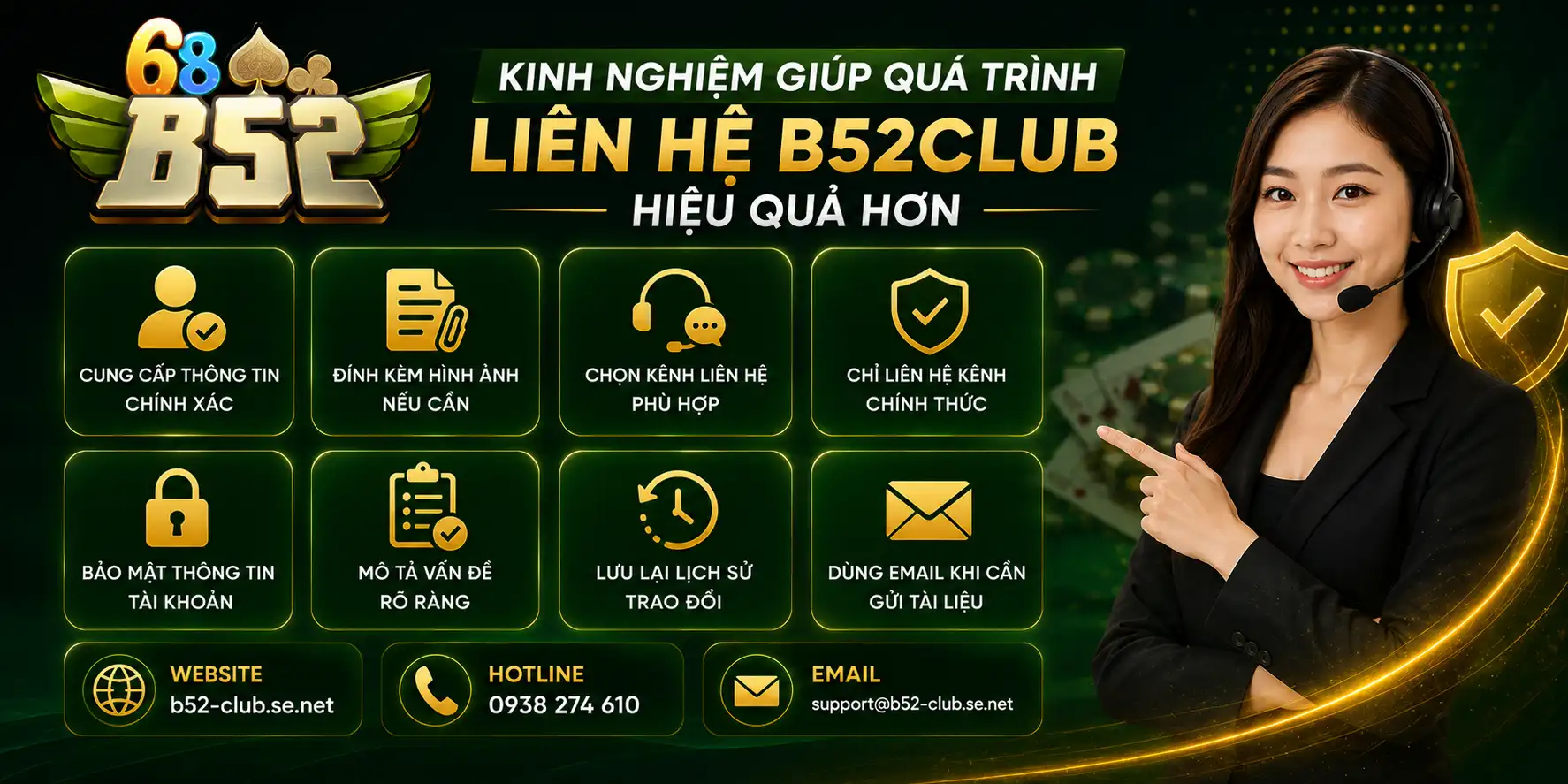 Liên hệ B52Club | Kết Nối Dễ Dàng - CSKH Chuyên Nghiệp 24/7 Kinh nghiệm giúp quá trình liên hệ B52Club hiệu quả hơn